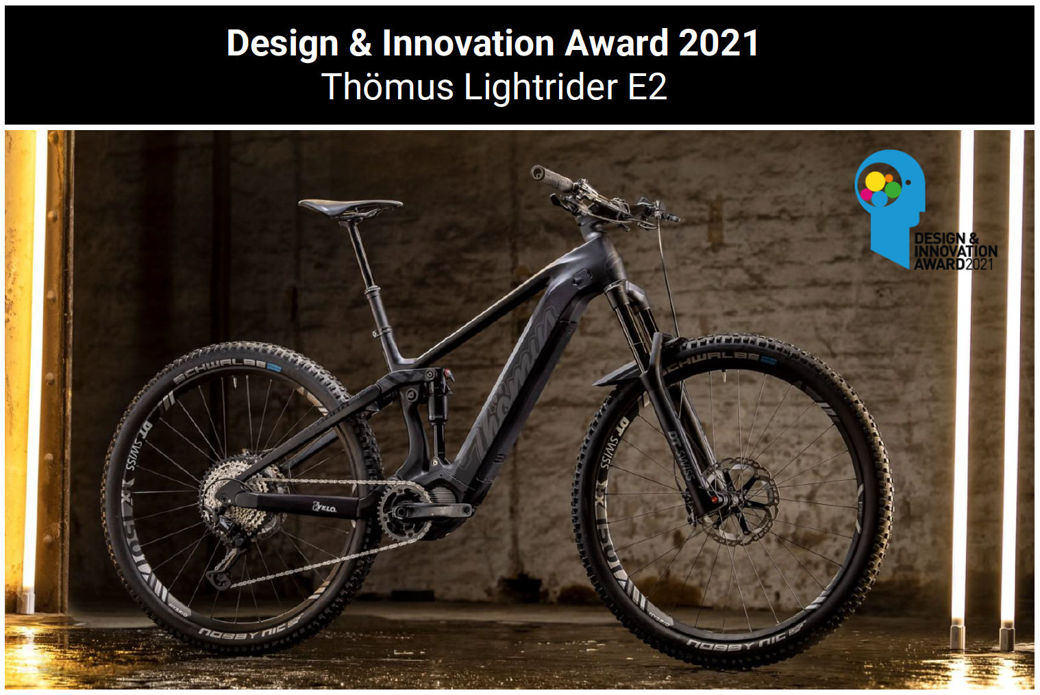 Thömus Lightrider E2 beim Design Innovation Award 2021